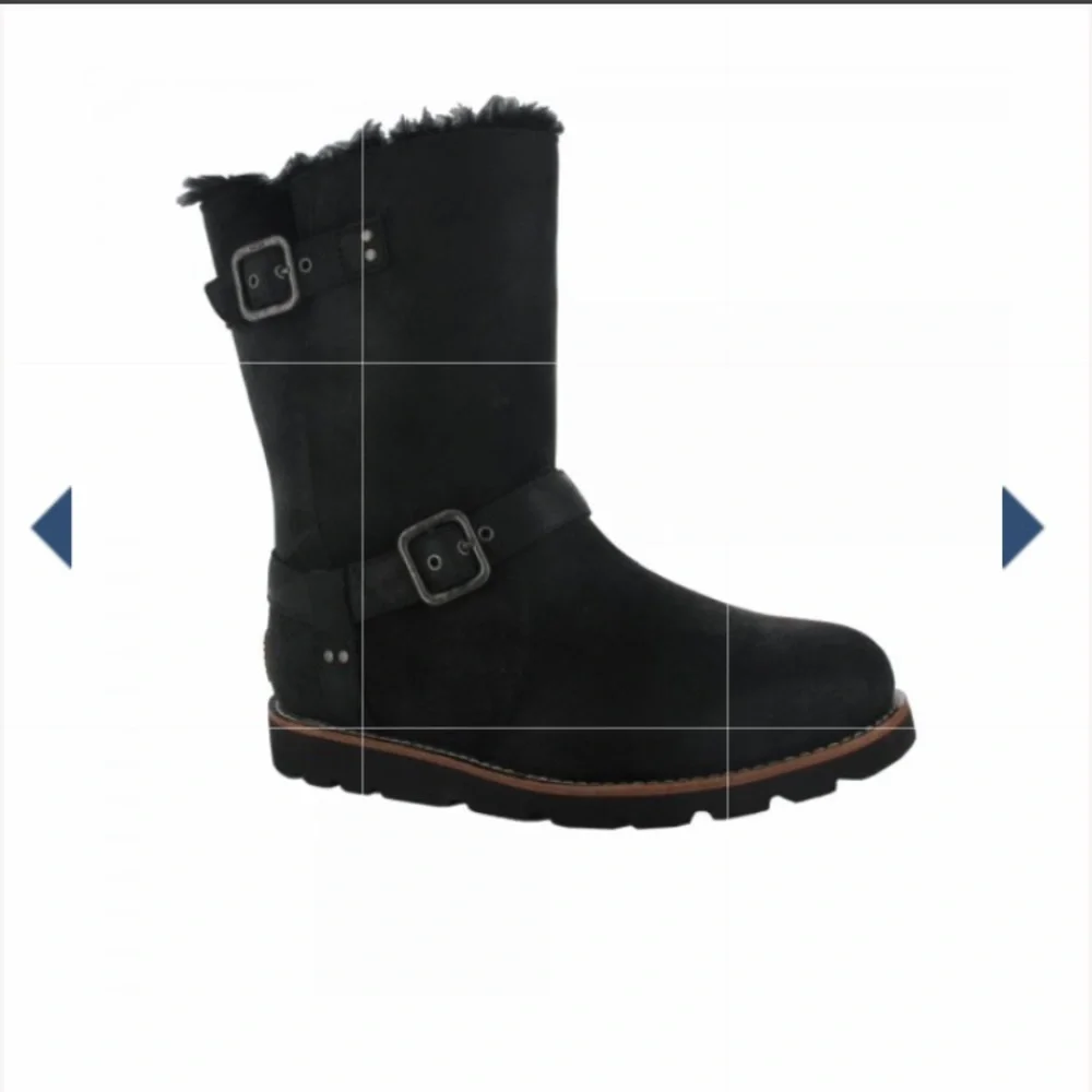 Ugg‎ Noira Black leather and sheepskin